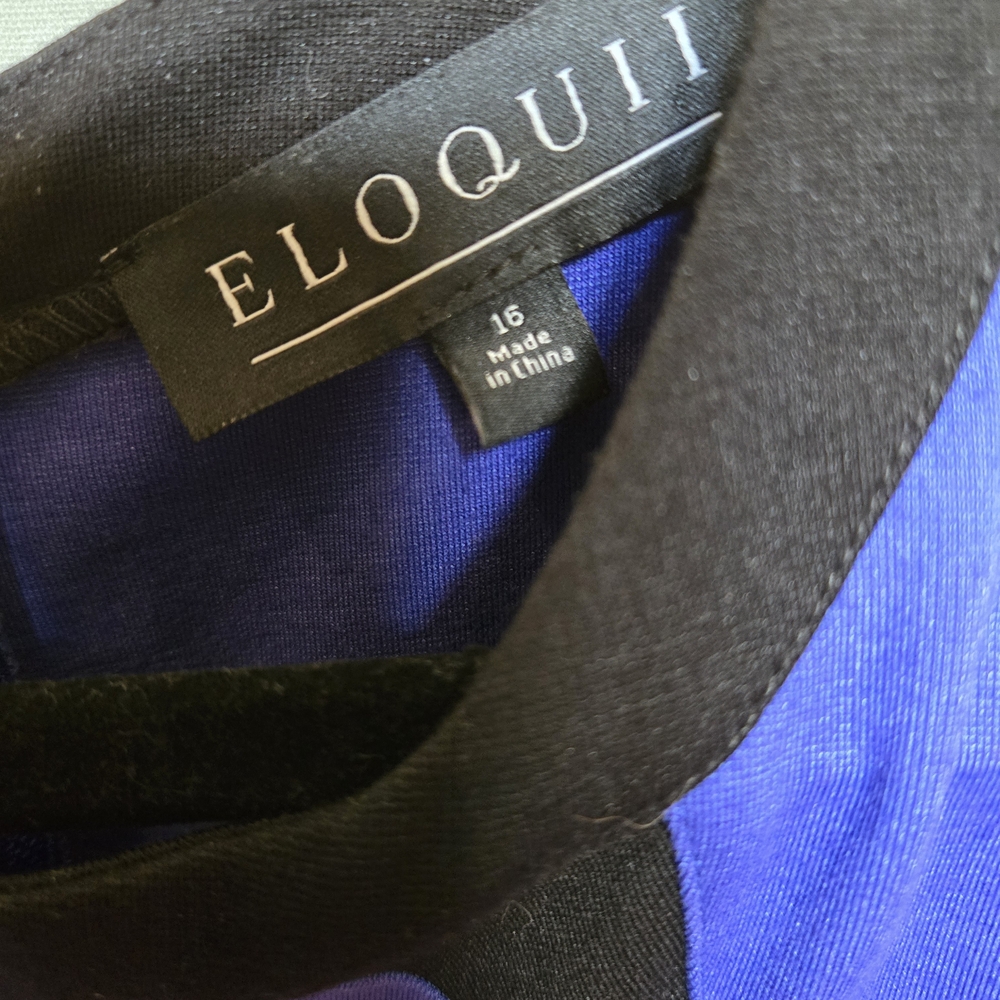 Eloquii Blue and Black Dress - Picture 5 of 5